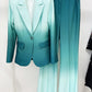 Temperament Gradient Color Slim Flared Pants Suit