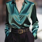 Autumn French Design Retro Stripe Niche Long Sleeve Shirt