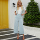 Loose High Waist Drape Casual Women Jumpsuit