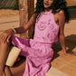 Sleeveless Skirt Pocket Two-piece Set