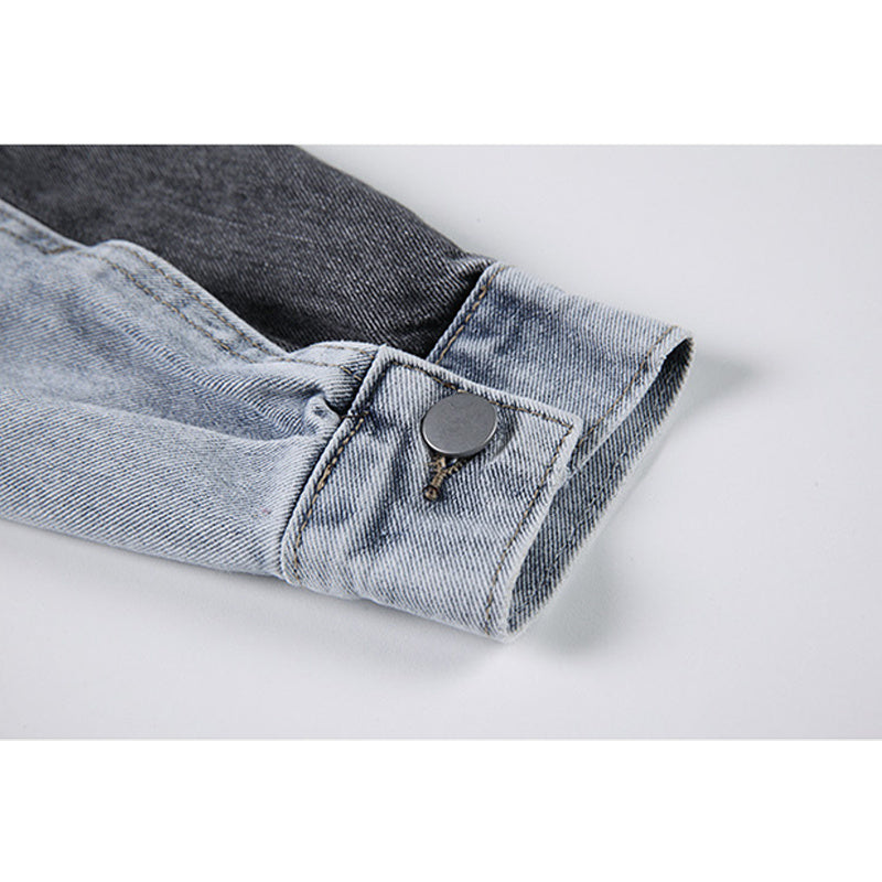 Women's Contrast Color Stitching All-match Thin Denim Jacket
