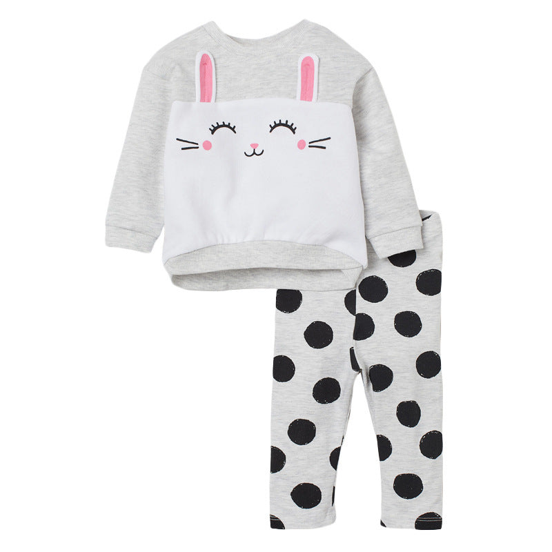 Nouveau costume à manches longues pour enfants avec dessin animé