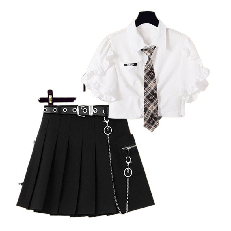 Jupe moulante amincissante de style preppy pour femme, à l'allure jeune