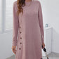 Robe droite à manches longues et col rond pour femme, décontractée, ample, couleur unie, vêtements d'automne et de printemps