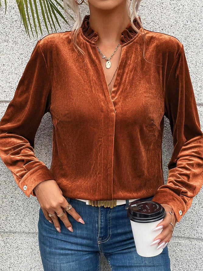 Chemise à col montant pour femme