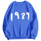 Pull décontracté à manches longues et col rond, style 1989