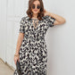 Casual Fashion Short Sleeve V-neck Printed Dress