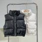 Fashion Mock Leather Vest With Stand Collar
