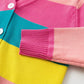 Children's Cotton Sweater Rainbow Striped Cardigan Knitted Coat