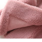 Manteau mi-long ample en laine de mouton pour femme