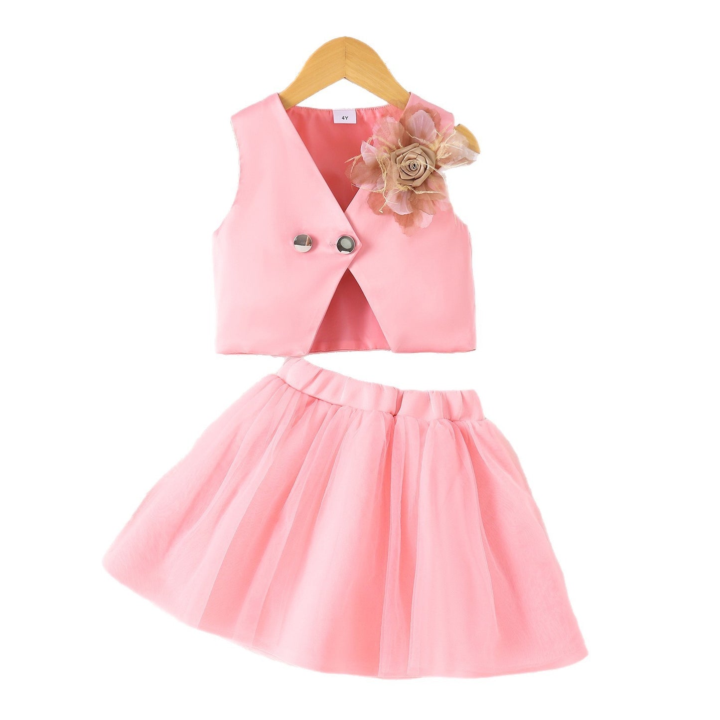 Mesh Princess Dress Two-piece Set
