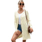 Long Button Solid Color Casual Long-sleeved Cardigan