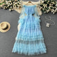 French Style High-grade Ruffled Mesh Cake Dress