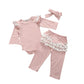 Ensemble pantalon long en dentelle et coton pour bébé et enfant en bas âge