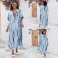 Rayon Tie-dyed Beach Long Dress Sun Protection Shirt