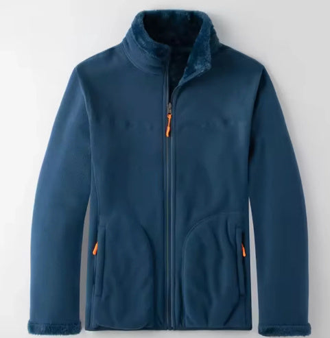 Manteau polaire d'extérieur pour hommes et femmes, pull polaire chaud d'automne et d'hiver doublé polaire