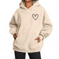 Sweat à capuche brossé style coréen pour femme, style décontracté