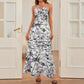 Ladies' Fashion Floral Spaghetti Strap Dress