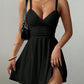 Women's Solid Color Casual Strap V-Neck Formal Dress