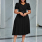 Fashionable Temperament Elegant V-neck Pleated Swing Dress