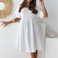 Loose Pleated Solid Color Dress