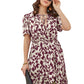 Casual Fashion Short Sleeve V-neck Printed Dress