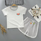 Costume à manches courtes pour enfant Costume deux pièces en coton