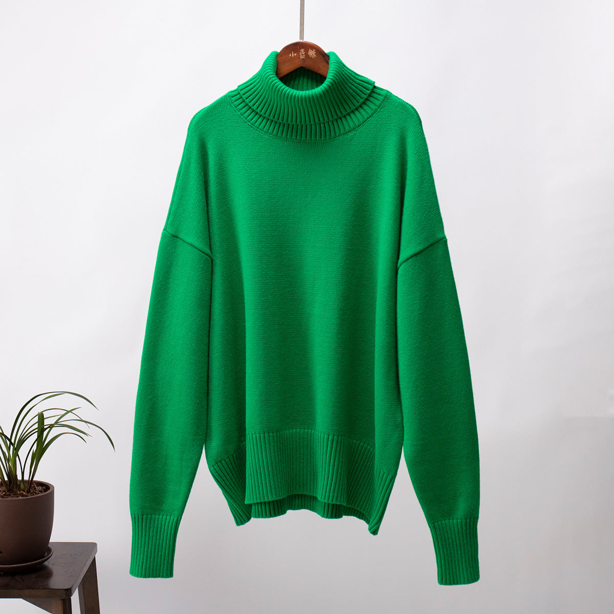 Pull à col roulé uni tendance pour femme