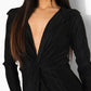 Fashionable New L-neck Twisted Tight-fitting Dress