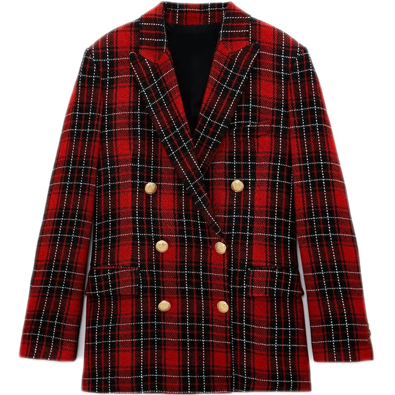 Plaid Suit Shorts Suit Jacket High Sense Of Spring