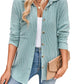 Striped Contrast Color Pocket Long Sleeve Shirt
