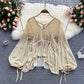 Chiffon Shirt Age Reduction Puff Sleeve Loose Wild Short Floral Doll Shirt