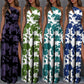 Robe élégante fendue sans manches à épaules inclinées et taille haute