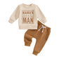 Ensemble sweat-shirt imprimé lettre pour enfants
