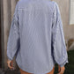 Loose Commute Leisure Long Sleeve Striped Shirt