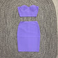 Tube Top High Waist Short Skirt Two-piece Set
