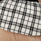 Jupe de costume bébé fille à imprimé écossais noir