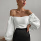 Ladies Temperament Loose White Pullover Solid Color Top