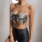 Women's Sequined Backless Chain Vest