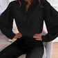 Women's Long-sleeved Single-row Button Loose Top