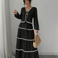 Lace Layered Pleated Lantern Sleeve Bow Shirt And Skirt Suit Women