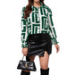 Plus Size Women's Blouse Geometric Pattern