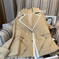 New Style Large Lapel Short Windbreaker Coat
