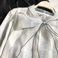 Long-sleeved Western-style Blouse With Bow Princess