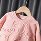 Girls Bear Pullover Hoodie Suit
