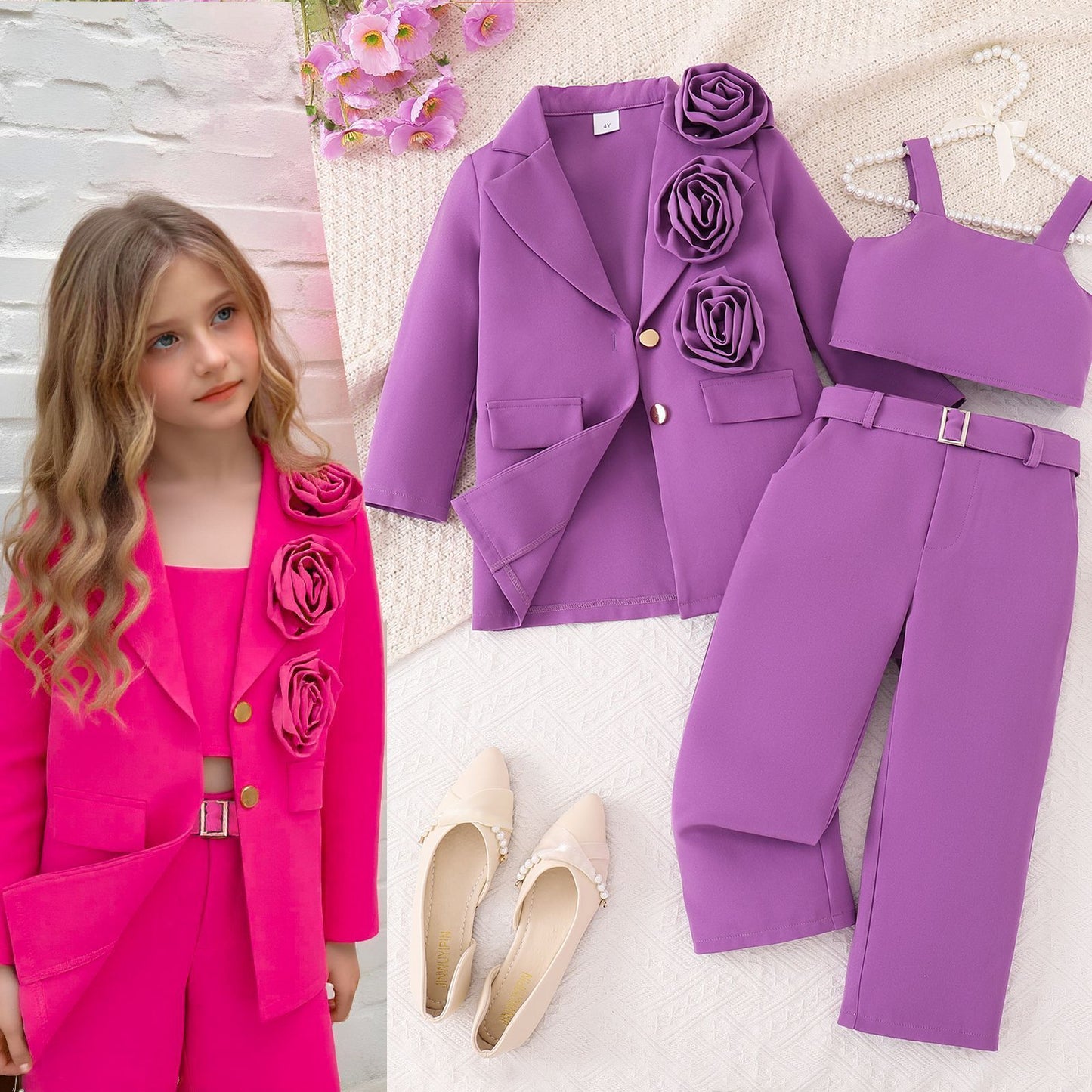 Suit Jacket Vest Pants Multi-piece Set