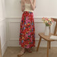 Women's Fashion Elegant Floral Cotton Silk Home Dress