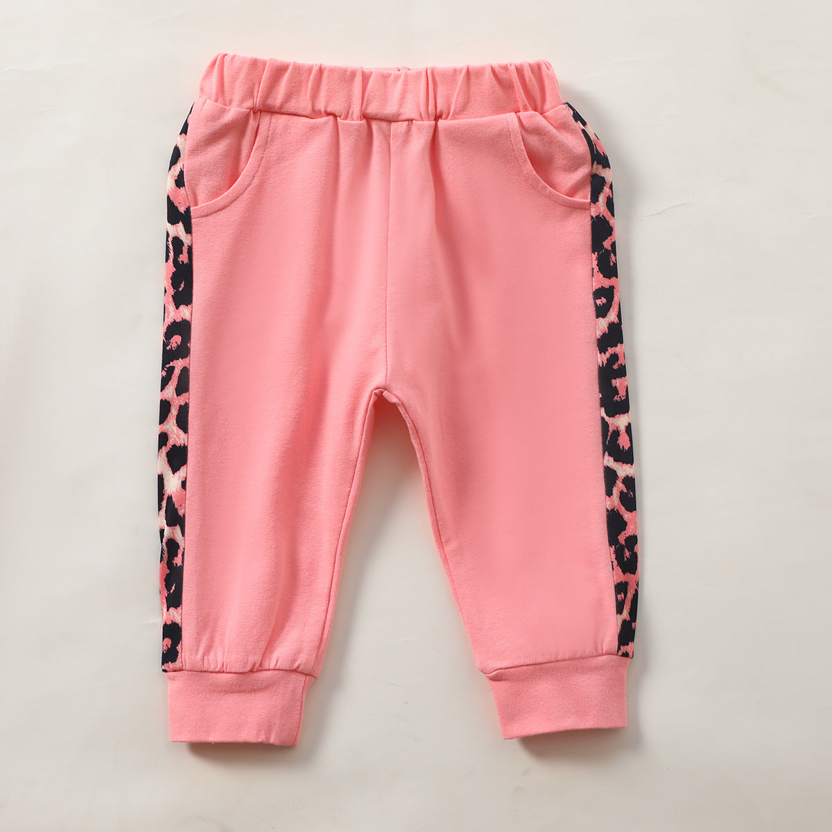 Fabricants de vêtements pour enfants Ins Wind Girls Suit Automne Mini Pull Sport Costume Léopard