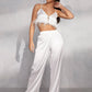 European And American New Feather Camisole Set