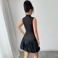 Color Blocked Polyester Women's Dress